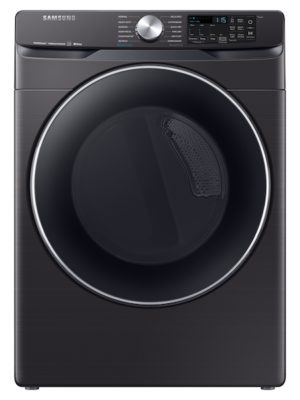 Samsung 7.5 cu. ft. Smart Electric Dryer with Steam Sanitize+ in Black Stainless Steel