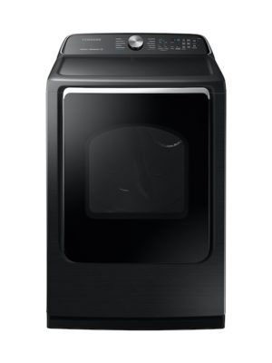 Samsung 7.4 cu. ft. Electric Dryer with Steam Sanitize+ in Black Stainless Steel